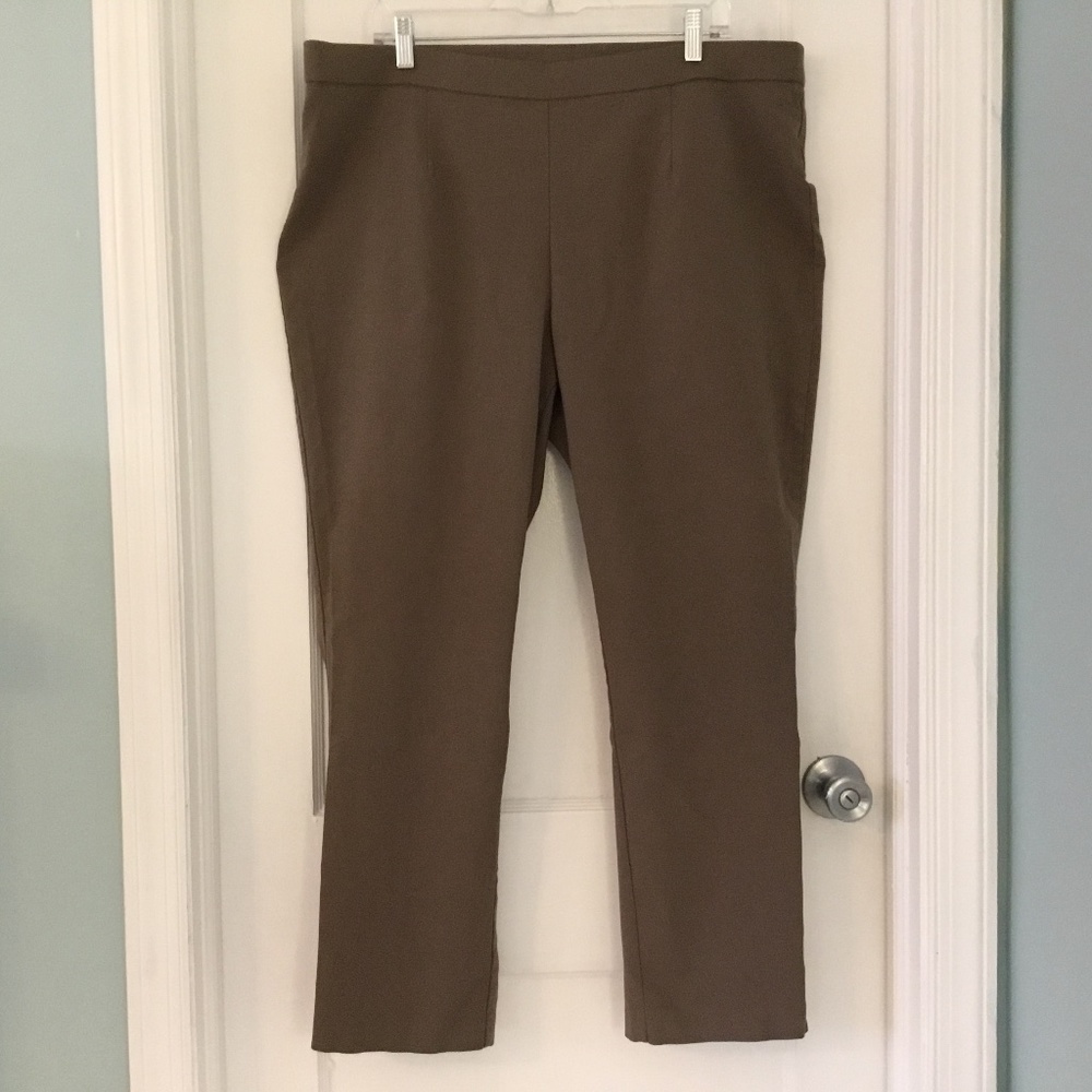 Briggs Tan Comfort Waistband Slimming Solutions Size 20W, Like New